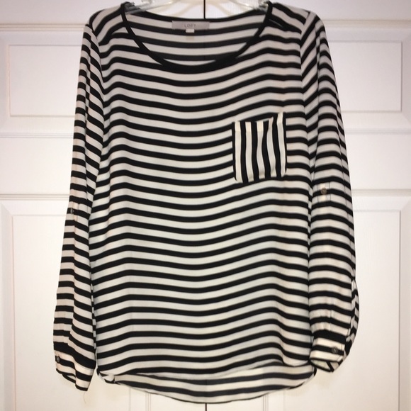 LOFT Tops - LOFT BY ANN TAYLOR-STYLISH STRIPED TOP